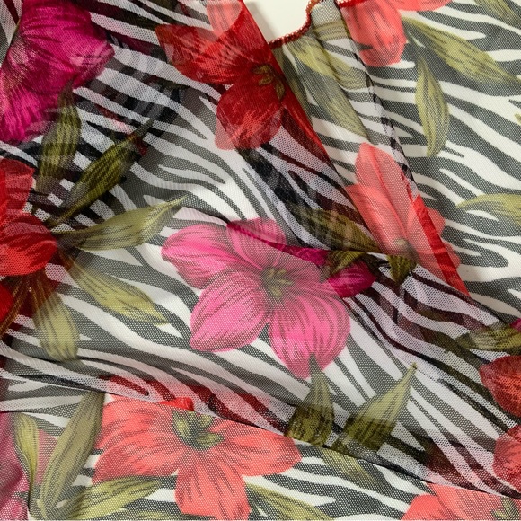 Vintage wrap animal print floral hand made in Vancouver. - Picture 2 of 4